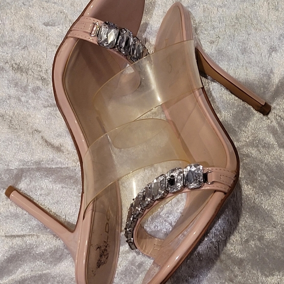 ALDO Women's Pink Sandals with Crystal Embellishments - Picture 3 of 7